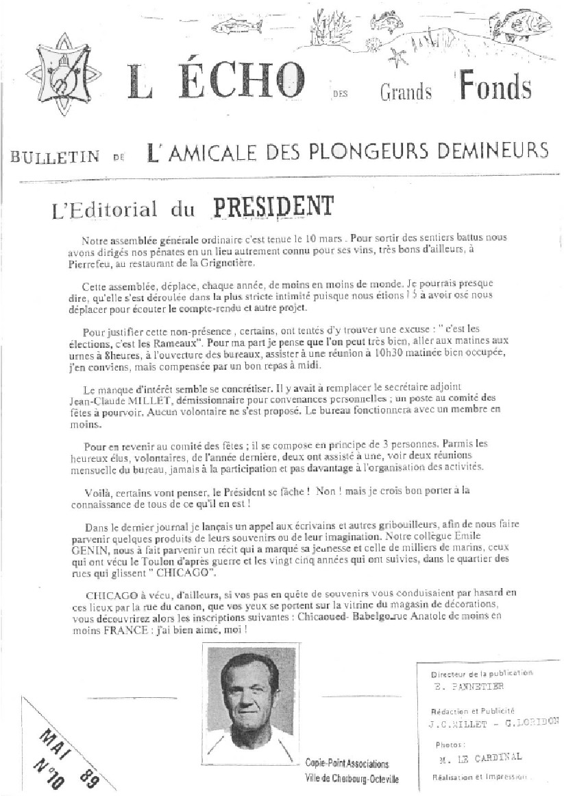 L'Echo des Grands Fonds N°10 - Bulletin de l'Amicale des Plongeurs Démineurs