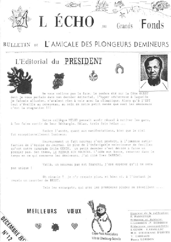 L'Echo des Grands Fonds N°12 - Bulletin de l'Amicale des Plongeurs Démineurs