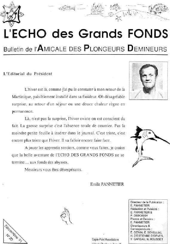 L'Echo des Grands Fonds N°20 - Bulletin de l'Amicale des Plongeurs Démineurs