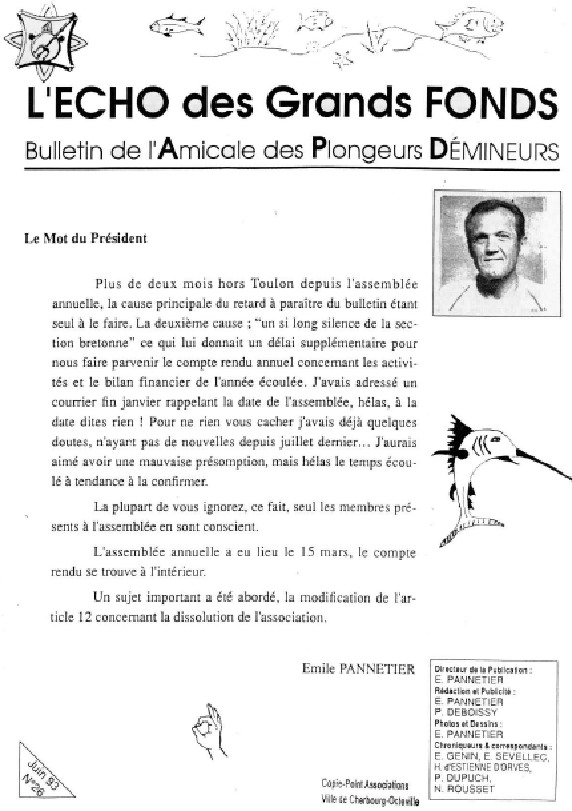 L'Echo des Grands Fonds N°26 - Bulletin de l'Amicale des Plongeurs Démineurs