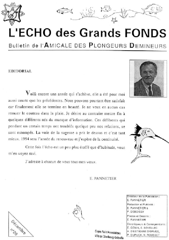 L'Echo des Grands Fonds N°28 - Bulletin de l'Amicale des Plongeurs Démineurs