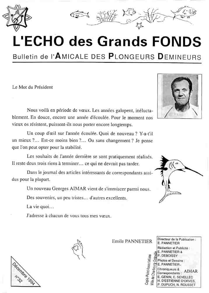 L'Echo des Grands Fonds N°32 - Bulletin de l'Amicale des Plongeurs Démineurs