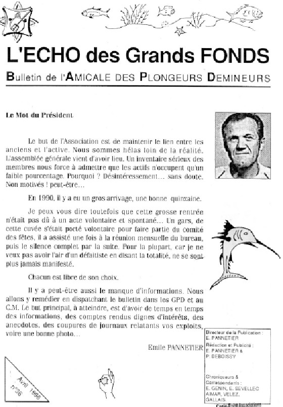 L'Echo des Grands Fonds N°36 - Bulletin de l'Amicale des Plongeurs Démineurs