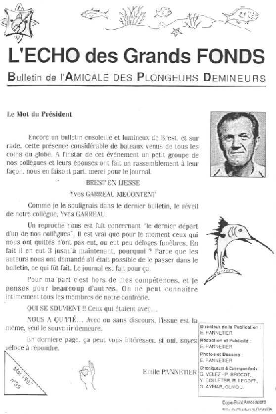 L'Echo des Grands Fonds N°39 - Bulletin de l'Amicale des Plongeurs Démineurs