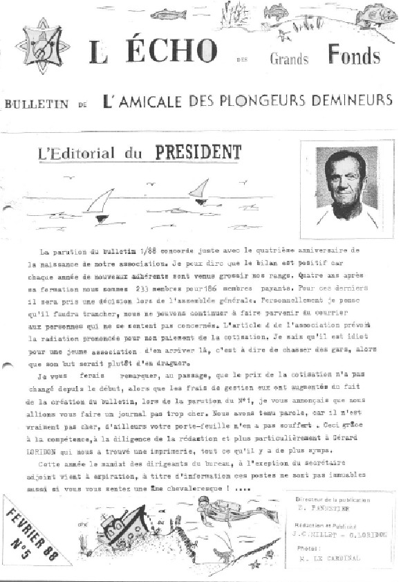 L'Echo des Grands Fonds N°5 - Bulletin de l'Amicale des Plongeurs Démineurs