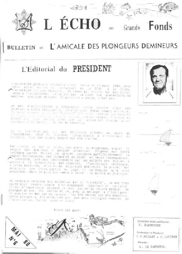 L'Echo des Grands Fonds N°6 - Bulletin de l'Amicale des Plongeurs Démineurs